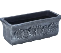 Roto Kunststoff-Pflanzkasten Planika, rechteckig, dunkelgrau, ca. B49,5/H18,5/T20,5 cm