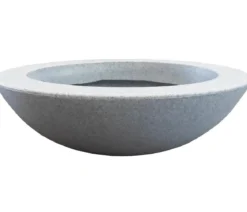 Roto Kunststoff-Pflanzschale Ballett, rund, hellgrau, ca. Ø60/H18 cm