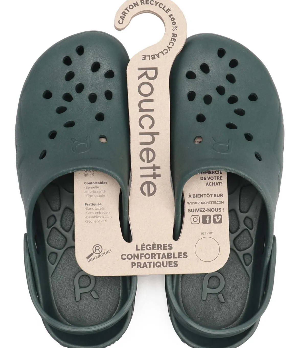 Rouchette Clog Kosmik, grün