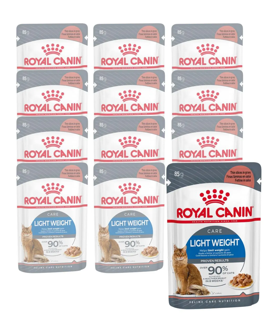 ROYAL CANIN® Nassfutter für Katzen Light Weight Care in Soße, 12 x 85 g