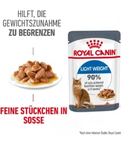 ROYAL CANIN® Nassfutter für Katzen Light Weight Care in Soße, 12 x 85 g