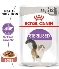 ROYAL CANIN® Nassfutter für Katzen Sterilised in Soße, 12 x 85 g