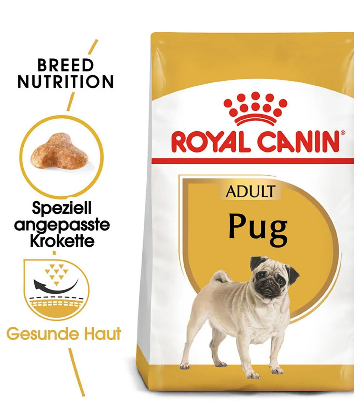 ROYAL CANIN® Trockenfutter für Hunde Pug Adult