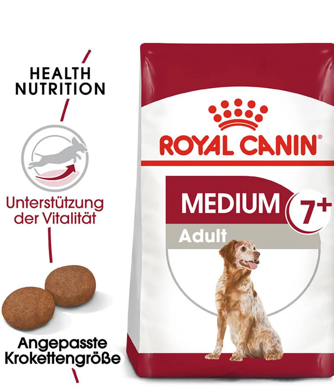 ROYAL CANIN® Trockenfutter für Hunde Medium Adult 7+