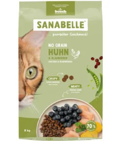 Sanabelle® Life Trockenfutter für Katzen No Grain Adult, Huhn & Blaubeere