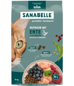 Sanabelle® Life Trockenfutter für Katzen Outdoor Adult, Ente & Blaubeere