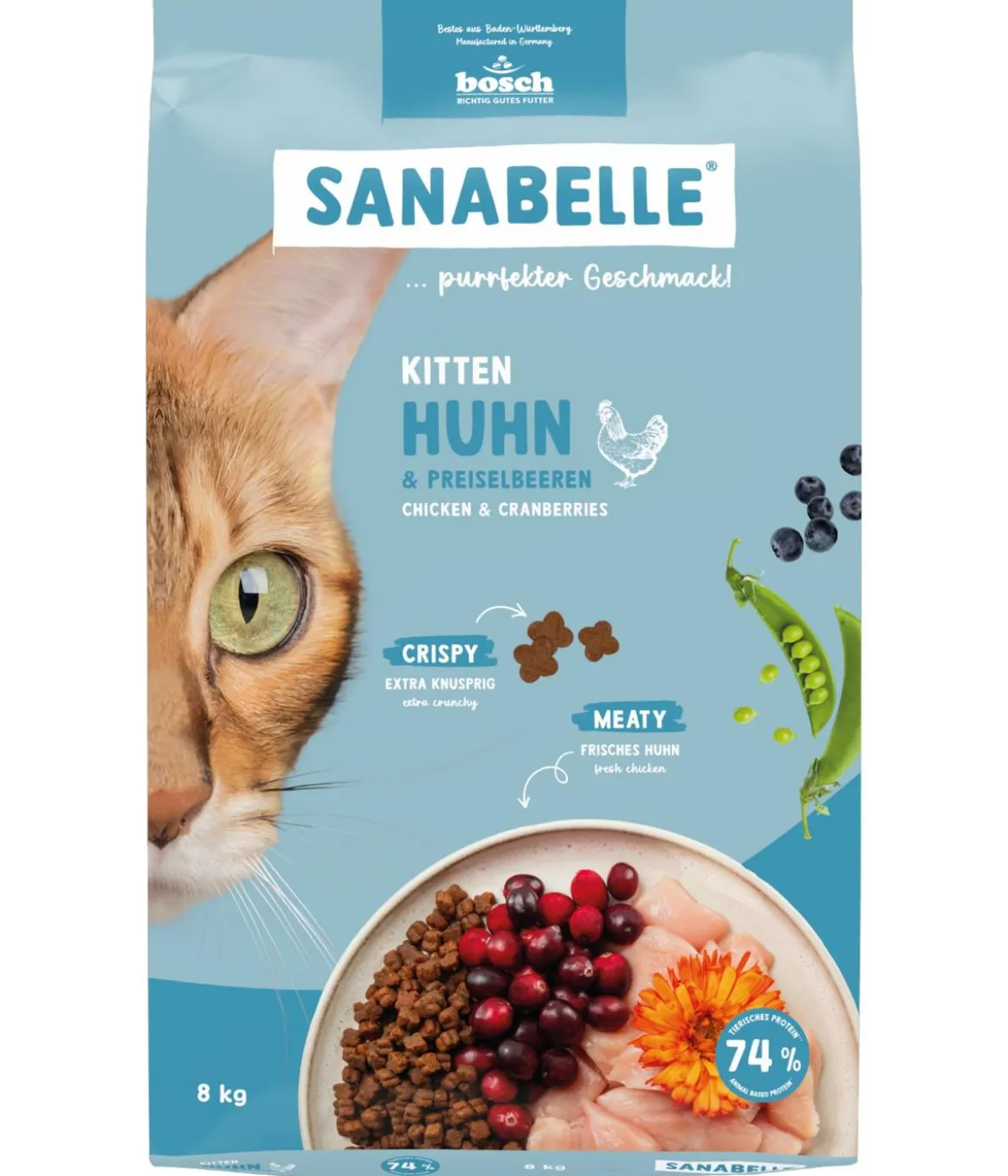 Sanabelle® Life Trockenfutter für Katzen Kitten, Huhn & Preiselbeeren