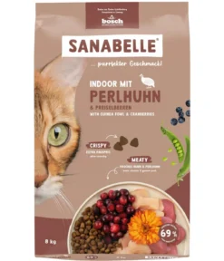Sanabelle® Life Trockenfutter für Katzen Indoor Adult, Perlhuhn & Preiselbeeren