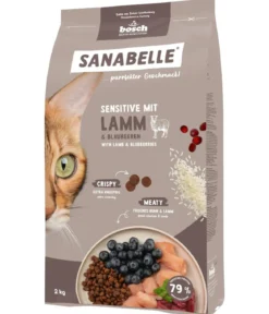 Sanabelle® Trockenfutter für Katzen Sensitiv Adult, Lamm & Blaubeeren
