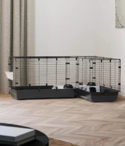 SAVIC Eck-Nagerheim Cubix Corner, schwarz, ca. B198/H63,5/T50 cm
