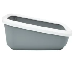 SAVIC Katzentoilette Aseo Jumbo, weiß/grau, ca. B48,5/H28/T67,5 cm