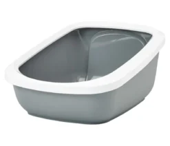 SAVIC Katzentoilette Aseo Jumbo, weiß/grau, ca. B48,5/H28/T67,5 cm