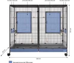 SAVIC Nager- und Vogelheim Tasmania 120, ca. B120/H107/T65 cm