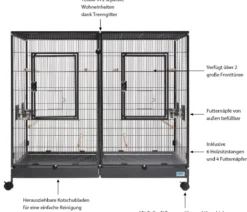 SAVIC Nager- und Vogelheim Tasmania 120, ca. B120/H107/T65 cm