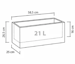 Scheurich Kunststoff-Kasten C-Cube Long, rechteckig