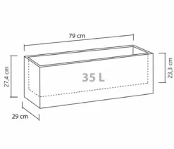 Scheurich Kunststoff-Kasten C-Cube Long, rechteckig