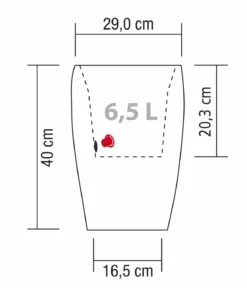 Scheurich Kunststoff-Topf Barceo High, rund
