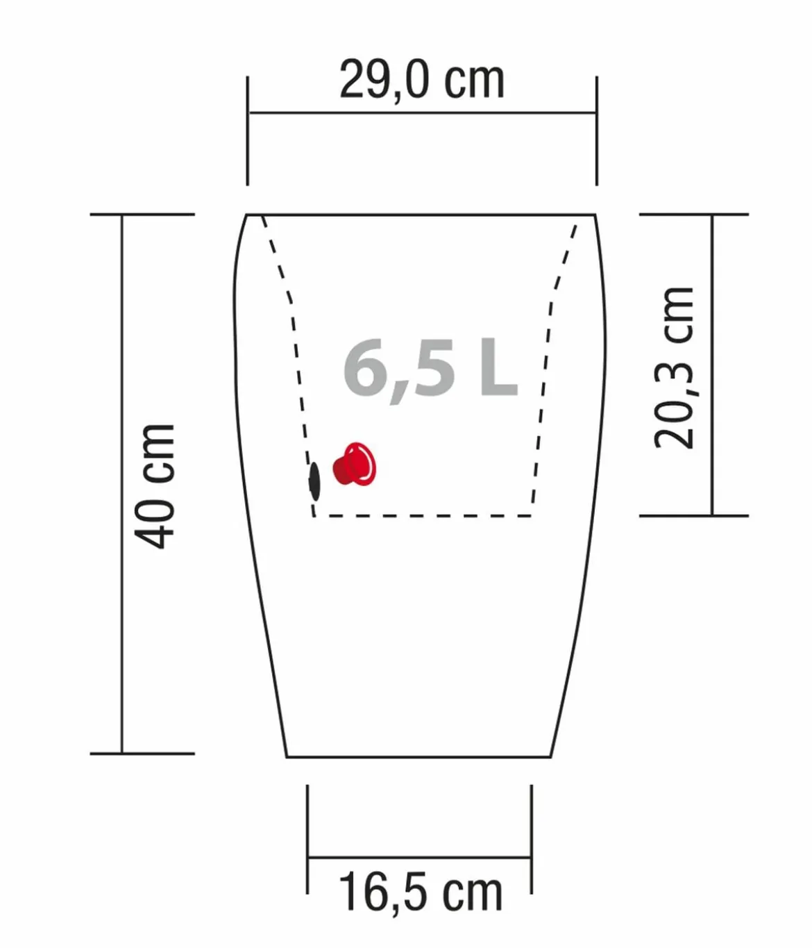 Scheurich Kunststoff-Topf Barceo High, rund
