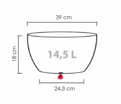Scheurich Kunststoff-Topf Barceo Bowl, rund, ca. Ø39/H18 cm