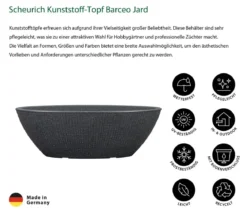 Scheurich Kunststoff-Topf Barceo Jard, oval, ca. Ø58,6/H19,5 cm
