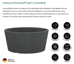 Scheurich Kunststoff-Topf C-Cone Bowl, rund, ca. Ø38,9/H17,5 cm