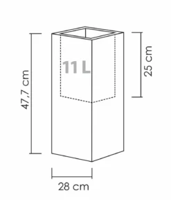 Scheurich Kunststoff-Topf C-Cube, quadratisch