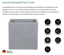 Scheurich Kunststoff-Topf C-Cube, quadratisch