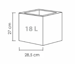 Scheurich Kunststoff-Topf C-Cube, quadratisch