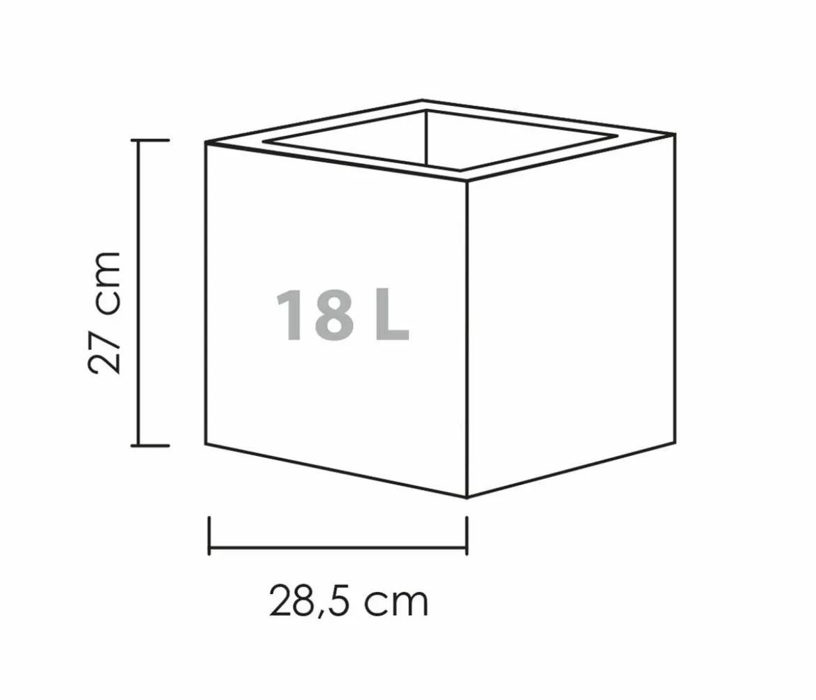 Scheurich Kunststoff-Topf C-Cube, quadratisch