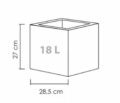 Scheurich Kunststoff-Topf C-Cube, quadratisch