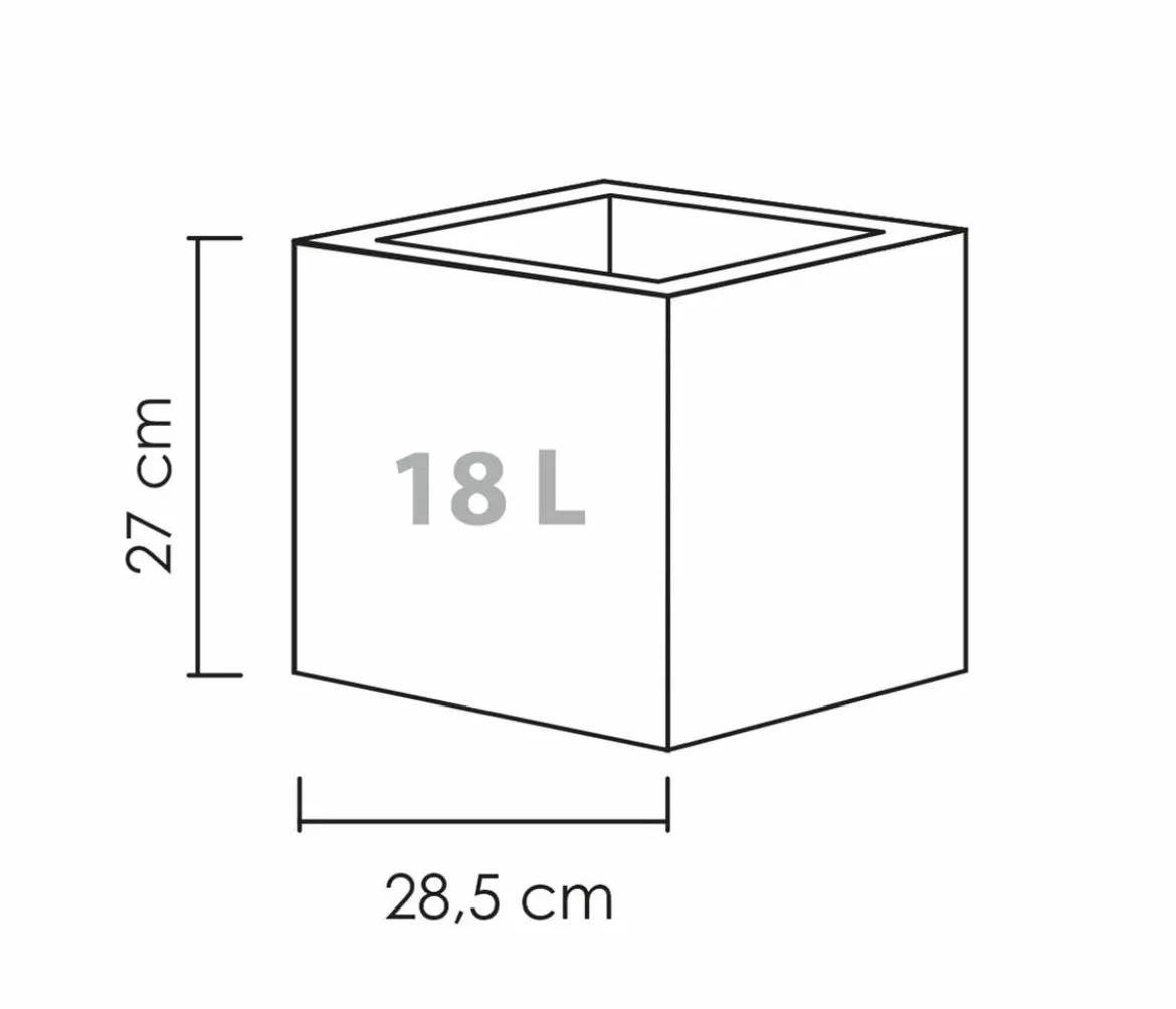 Scheurich Kunststoff-Topf C-Cube, quadratisch