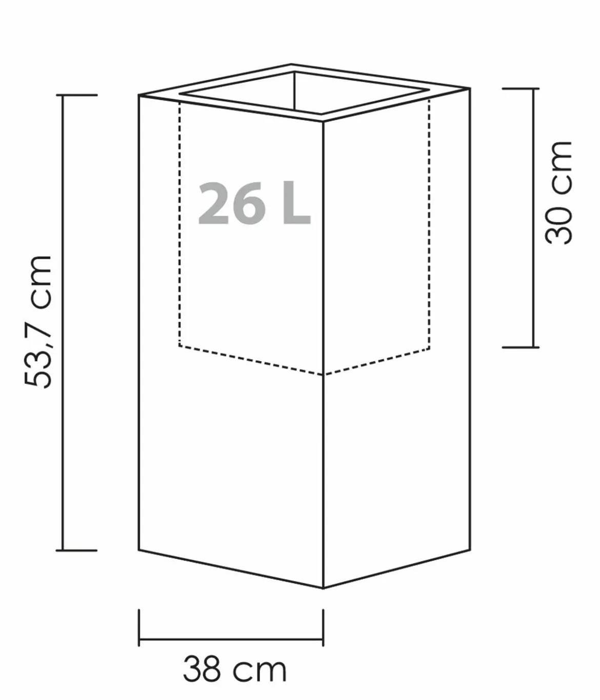 Scheurich Kunststoff-Topf C-Cube, quadratisch