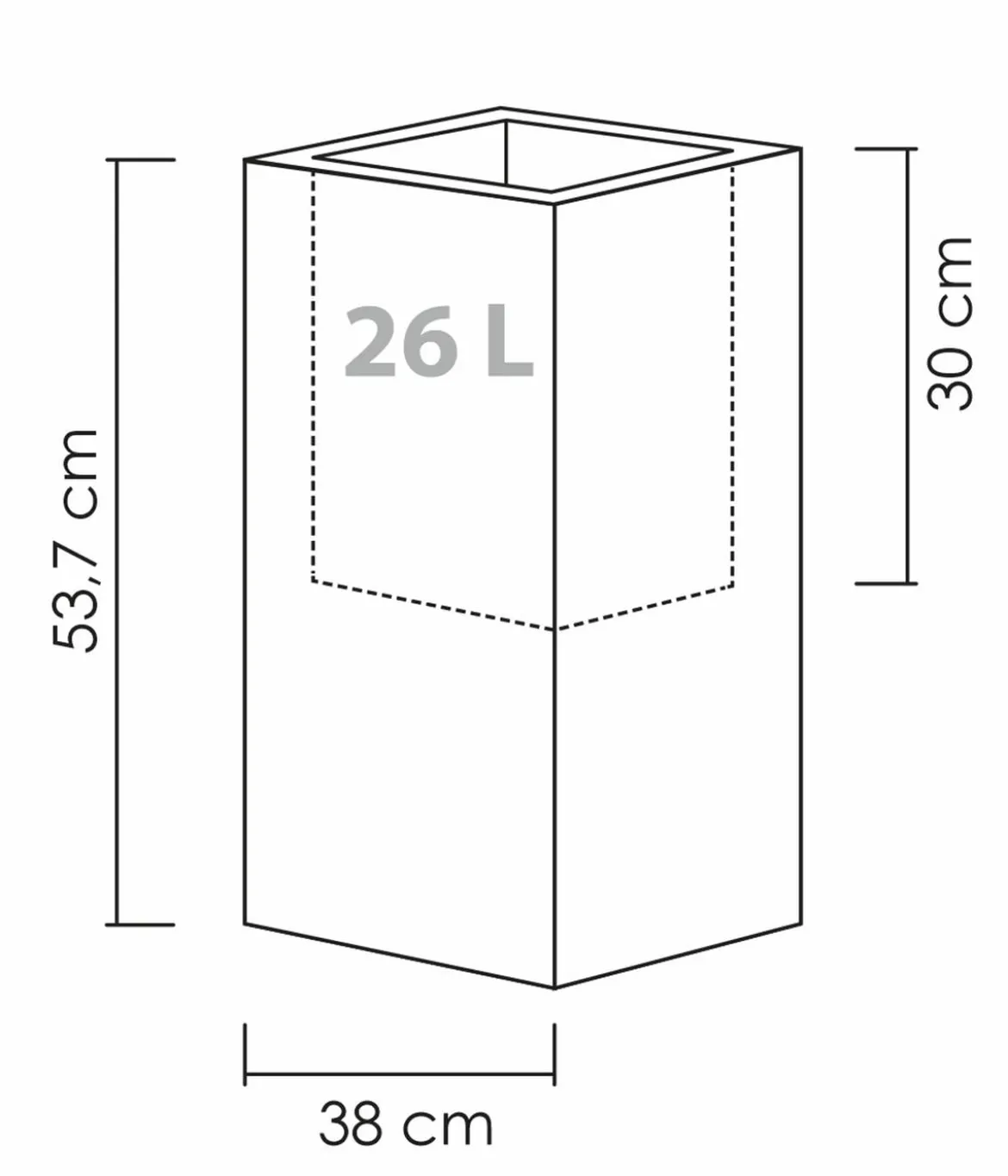 Scheurich Kunststoff-Topf C-Cube, quadratisch