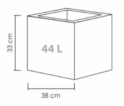 Scheurich Kunststoff-Topf C-Cube, quadratisch