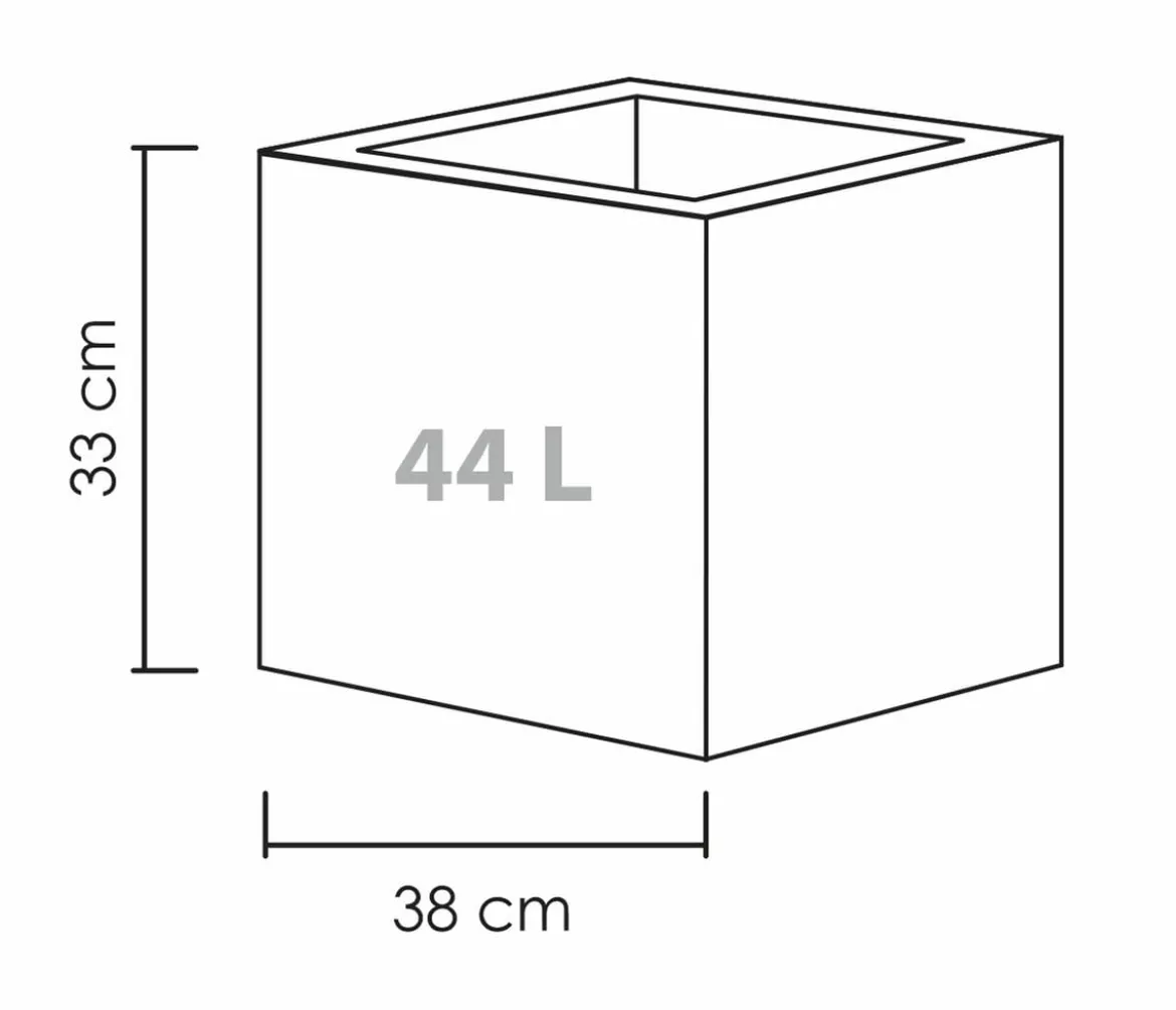 Scheurich Kunststoff-Topf C-Cube, quadratisch