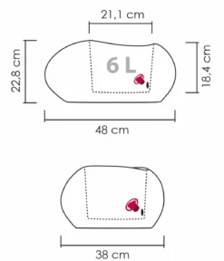 Scheurich Kunststoff-Topf Flow, oval