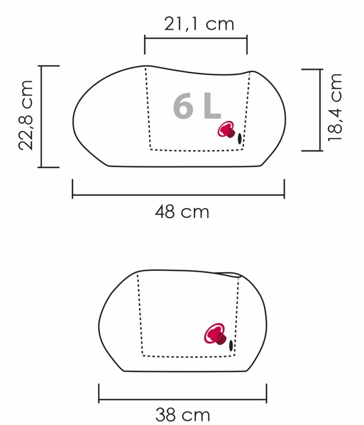 Scheurich Kunststoff-Topf Flow, oval