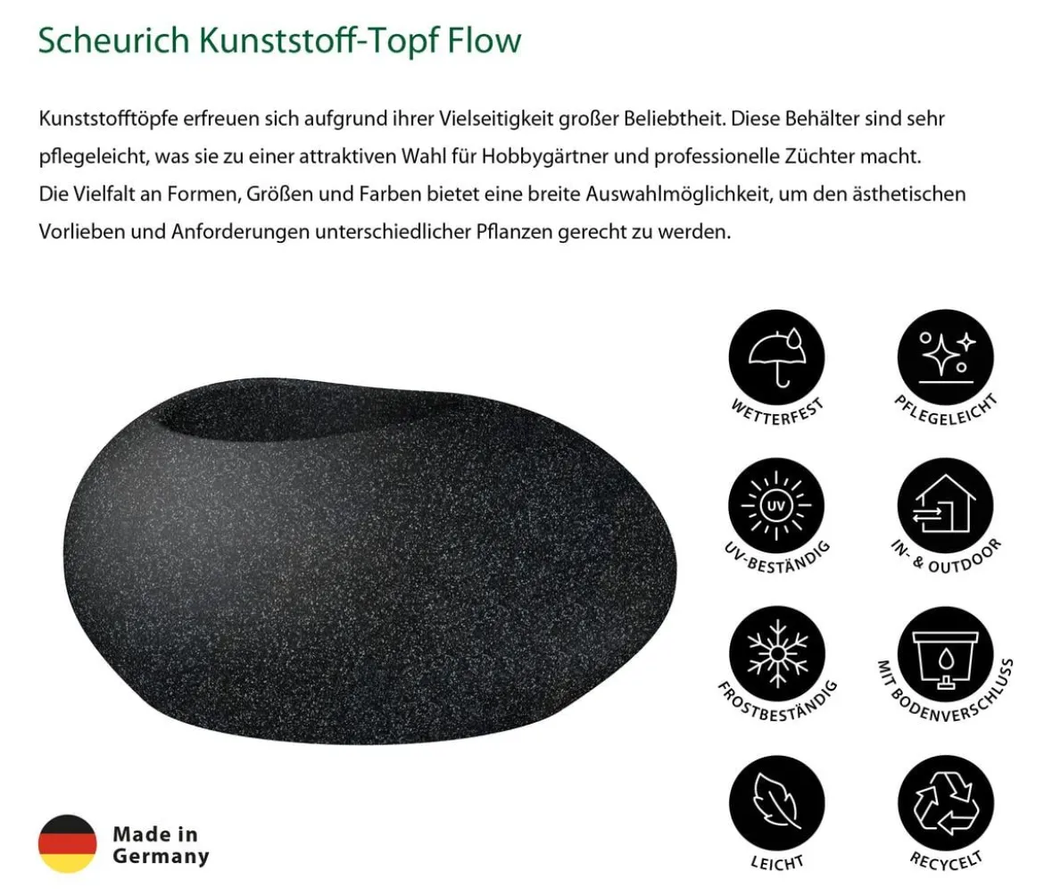 Scheurich Kunststoff-Topf Flow, oval