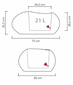 Scheurich Kunststoff-Topf Flow, oval