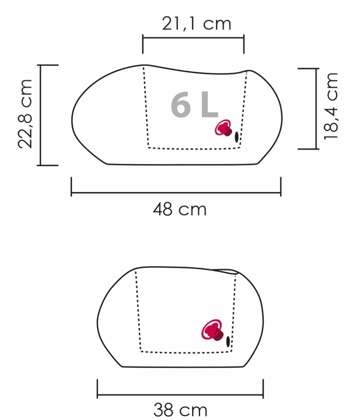 Scheurich Kunststoff-Topf Flow, oval