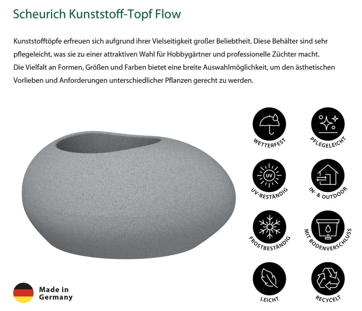 Scheurich Kunststoff-Topf Flow, oval