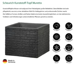 Scheurich Kunststoff-Topf Muretto, quadratisch