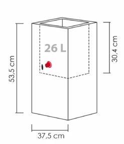 Scheurich Kunststoff-Topf Muretto High, quadratisch