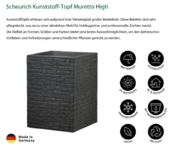 Scheurich Kunststoff-Topf Muretto High, quadratisch
