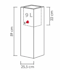 Scheurich Kunststoff-Topf Muretto High, quadratisch