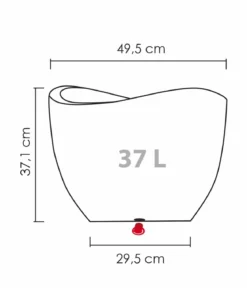Scheurich Kunststoff-Topf Wave Globe, konisch
