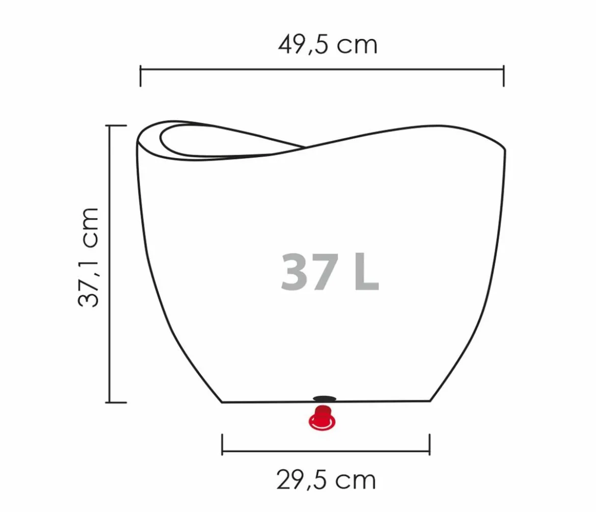 Scheurich Kunststoff-Topf Wave Globe, konisch