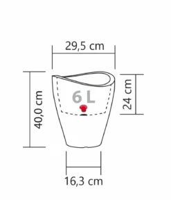 Scheurich Kunststoff Topf Wave Globe High, konisch