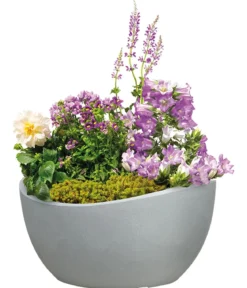 Scheurich Kunststoff-Topf Wave Globe, rund, ca. Ø39,3/H21 cm