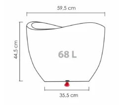 Scheurich Kunststoff-Topf Wave Globe, rund, ca. Ø60/H44,7 cm